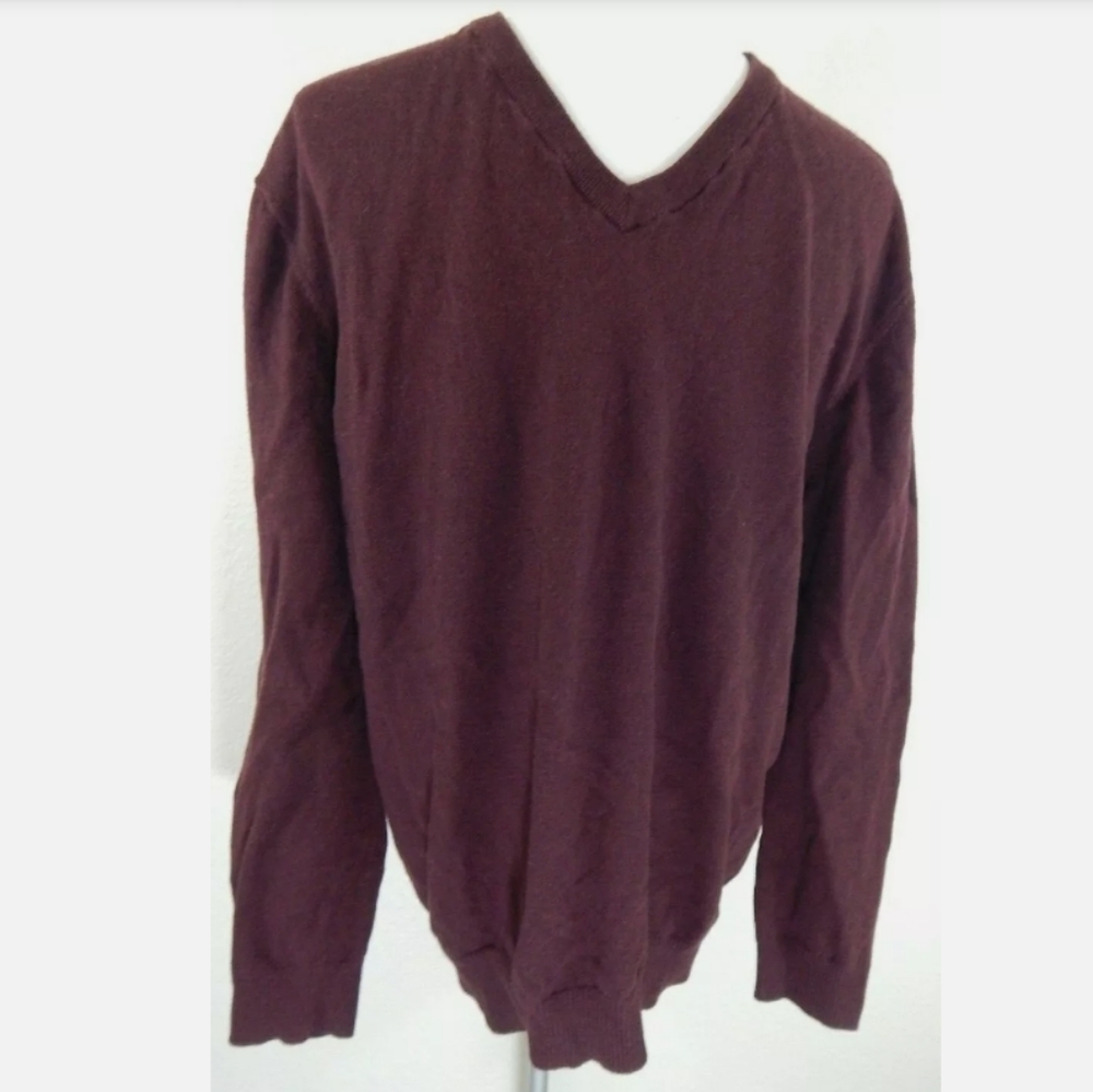 Hawker Rye V-Neck Cotton Cashmere Sweater